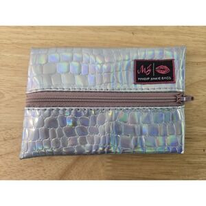 Makeup Junkie Bag, Micro "Holographic Gator" .